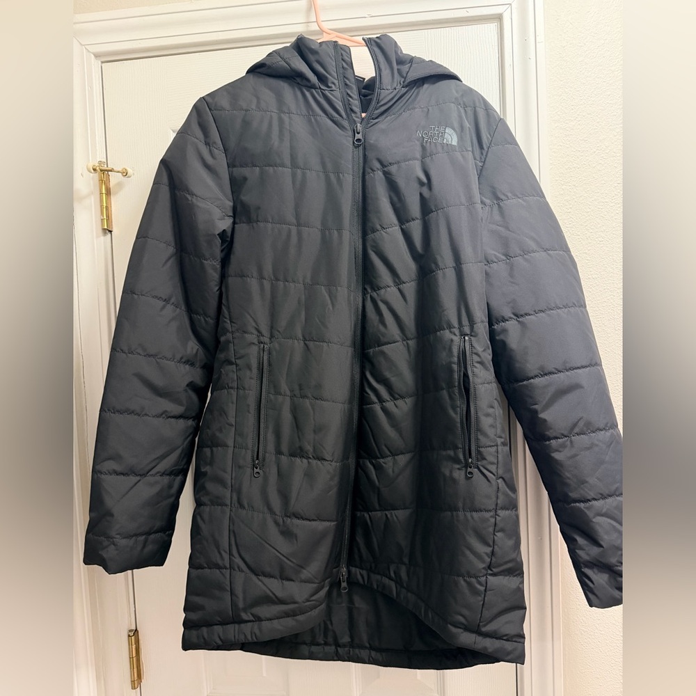 The North Face women's long black Puffer Coat